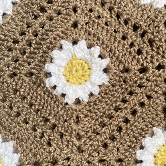 Handmade Granny Square Crochet Bag Unlined - Picture 2 of 7